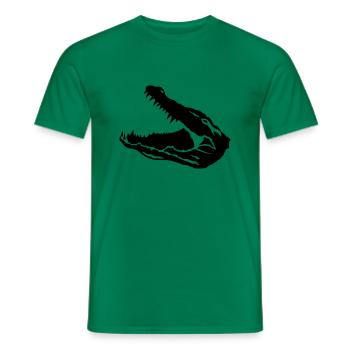 Krokodil offenes Maul - Männer T-Shirt - Kelly Green - Vorne - AI Model Male 178 dark (178cm)