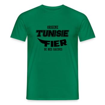 Origine Tunisie fier de mes racines - T-shirt homme - vert - Devant - AI Model Male 178 dark (178cm)