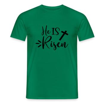 Il est ressuscité - T-shirt homme - vert - Devant - AI Model Male 178 dark (178cm)