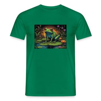 frog - Men's T-Shirt - kelly green - Front - AI Model Male 178 dark (178cm)
