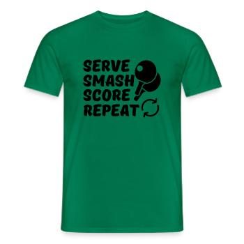 Joueur de tennis de table Raquette de tennis de table - T-shirt homme - vert - Devant - AI Model Male 178 dark (178cm)