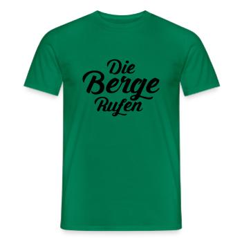 Die Berge - Männer T-Shirt - Kelly Green - Vorne - AI Model Male 178 dark (178cm)