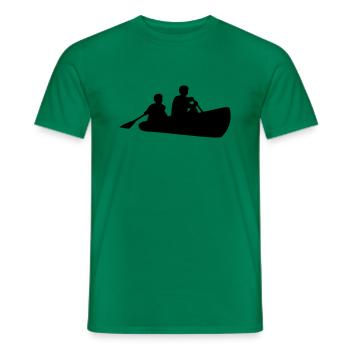 canoe canoeing - Men's T-Shirt - kelly green - Front - AI Model Male 178 dark (178cm)