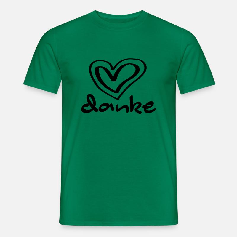 danke - danke mit Herz - Männer T-Shirt - Kelly Green