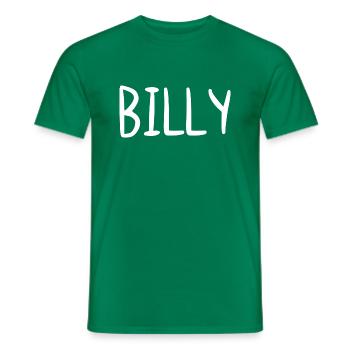 Billy Custom Name Schriftart Text Geburtstag - Männer T-Shirt - Kelly Green - Vorne - AI Model Male 178 dark (178cm)