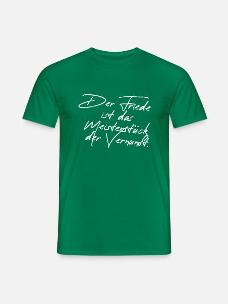 Friede Meisterstueck Vernunft - Männer T-Shirt - Kelly Green
