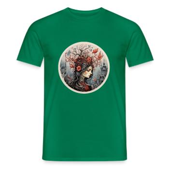 Mutternatur Muttererde Naturgöttin Weiblichkeit 2 - Männer T-Shirt - Kelly Green - Vorne - AI Model Male 178 dark (178cm)