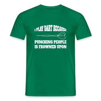 Darts Gift Darts Saying Dartsport Player - Men's T-Shirt - kelly green - Front - AI Model Male 178 dark (178cm)