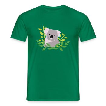 Koala rose - T-shirt homme - vert - Devant - AI Model Male 178 dark (178cm)
