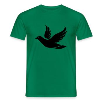 Fliegende Taube im Himmel - Illustration - Männer T-Shirt - Kelly Green - Vorne - AI Model Male 178 dark (178cm)