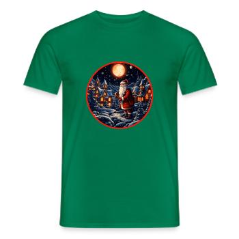 Santa Claus - Men's T-Shirt - kelly green - Front - AI Model Male 178 dark (178cm)