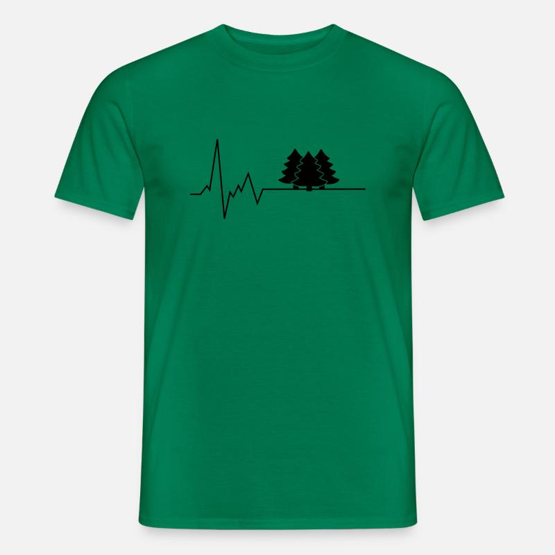 herzschlag wald - Männer T-Shirt - Kelly Green