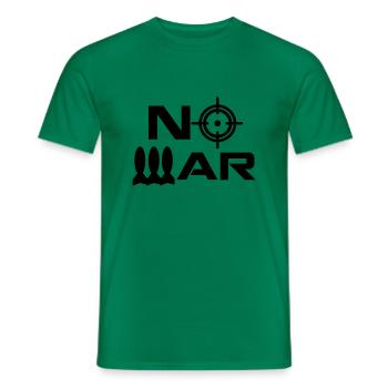 no war 01 - T-shirt homme - vert - Devant - AI Model Male 178 dark (178cm)