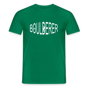 climbing - Men's T-Shirt - kelly green - Front - AI Model Male 178 dark (178cm)