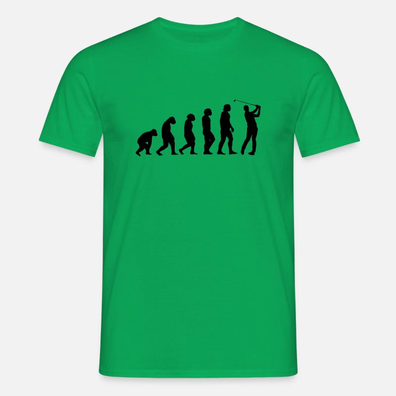 Evolution and Golf - - Men's T-Shirt - kelly green