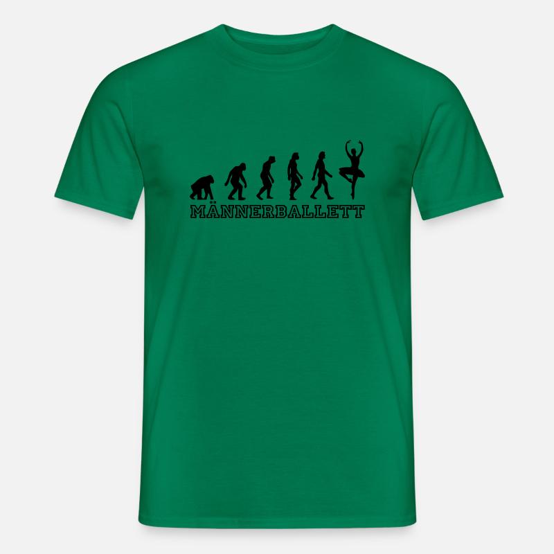 Männerballett Evolution Ballerina - Männer T-Shirt - Kelly Green