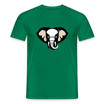 Kleiner Elefant Cartoon niedlich Abenteuer 15 - Männer T-Shirt - Kelly Green - Vorne - AI Model Male 178 dark (178cm)