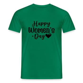 Happy Women's Day - Men's T-Shirt - kelly green - Front - AI Model Male 178 dark (178cm)