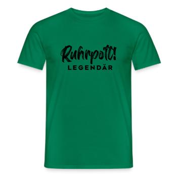 Ruhrpott legendär - Der Pott - Männer T-Shirt - Kelly Green - Vorne - AI Model Male 178 dark (178cm)
