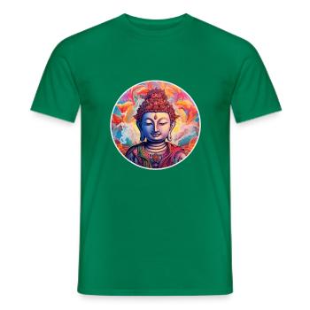 Buddha Zen Meditation - Men's T-Shirt - kelly green - Front - AI Model Male 178 dark (178cm)