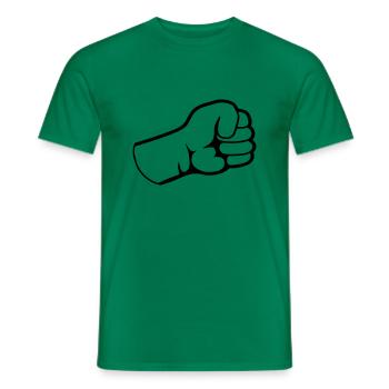 Design Poings ensoutenés - T-shirt homme - vert - Devant - AI Model Male 178 dark (178cm)