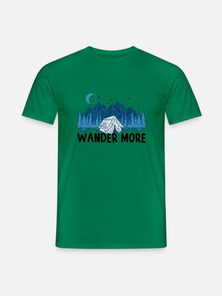 Wandern Campen Camping Outdoor Wandertour Wanderer - Männer T-Shirt - Kelly Green