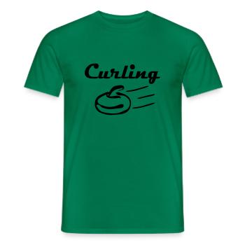 curling - T-shirt homme - vert - Devant - AI Model Male 178 dark (178cm)