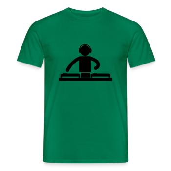 DJ - Men's T-Shirt - kelly green - Front - AI Model Male 178 dark (178cm)