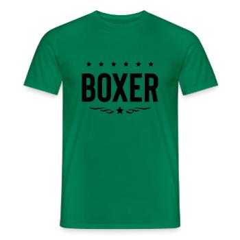 Boxer Boxen Sport - Männer T-Shirt - Kelly Green - Vorne - AI Model Male 178 dark (178cm)