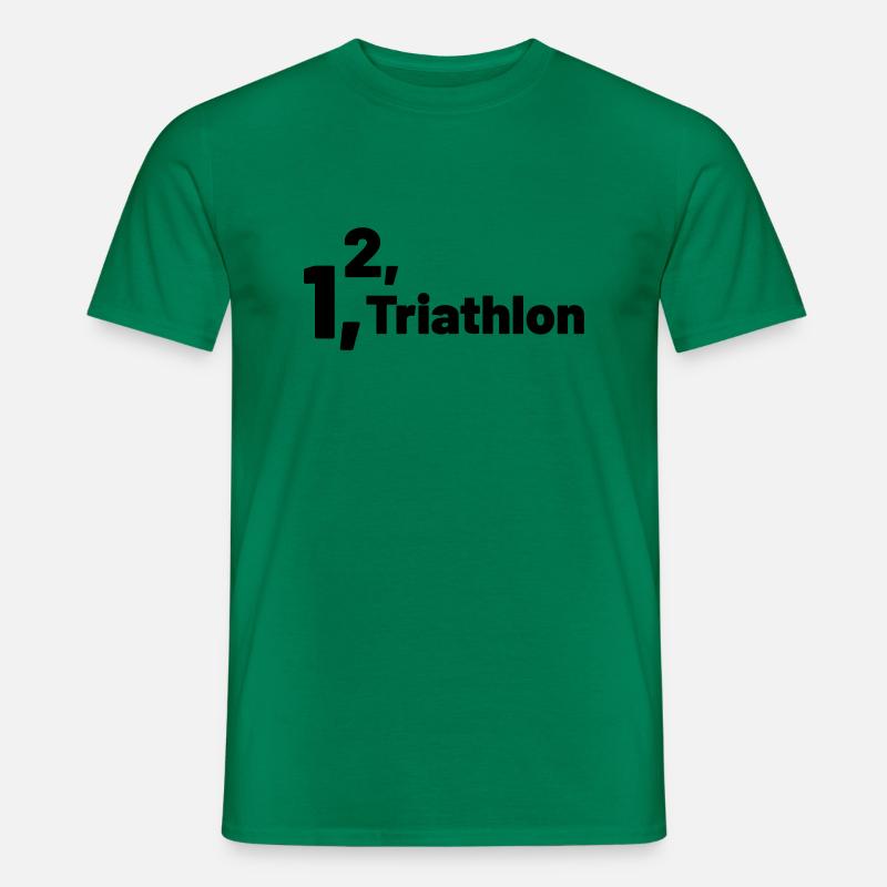 1 2 Triathlon - Men's T-shirt - kelly green