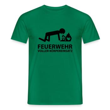 feuerwehr - voller körpereinsatz - Männer T-Shirt - Kelly Green - Vorne - AI Model Male 178 dark (178cm)