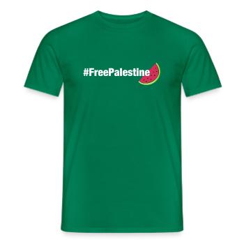 Love Freedom - Men's T-Shirt - kelly green - Front - AI Model Male 178 dark (178cm)