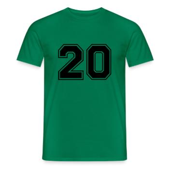 zwanzig - Men's T-Shirt - kelly green - Front - AI Model Male 178 dark (178cm)