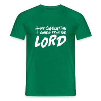 My Salvation Comes From The Lord - Men's T-Shirt - kelly green - Front - AI Model Male 178 dark (178cm)