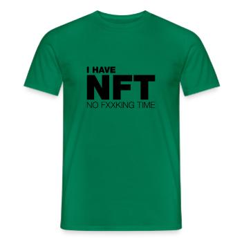 Je n’ai pas de temps de f**king (NFT) (noir) - T-shirt homme - vert - Devant - AI Model Male 178 dark (178cm)