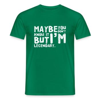 Peut-être que vous ne le savez pas MAIS je suis légendaire NOUVEAU Design - T-shirt homme - vert - Devant - AI Model Male 178 dark (178cm)