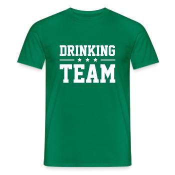 Drinking Team - Men's T-Shirt - kelly green - Front - AI Model Male 178 dark (178cm)