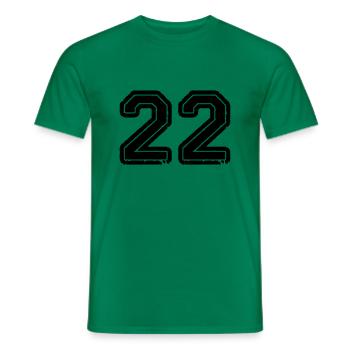 22 - Men's T-Shirt - kelly green - Front - AI Model Male 178 dark (178cm)