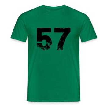 57 - Männer T-Shirt - Kelly Green - Vorne - AI Model Male 178 dark (178cm)