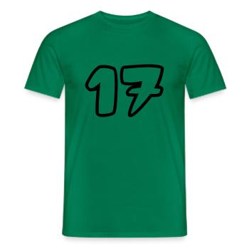 17 - Männer T-Shirt - Kelly Green - Vorne - AI Model Male 178 dark (178cm)