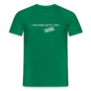 Wir essen jetzt Opa - Satzzeichen retten Leben! - Männer T-Shirt - Kelly Green - Vorne - AI Model Male 178 dark (178cm)