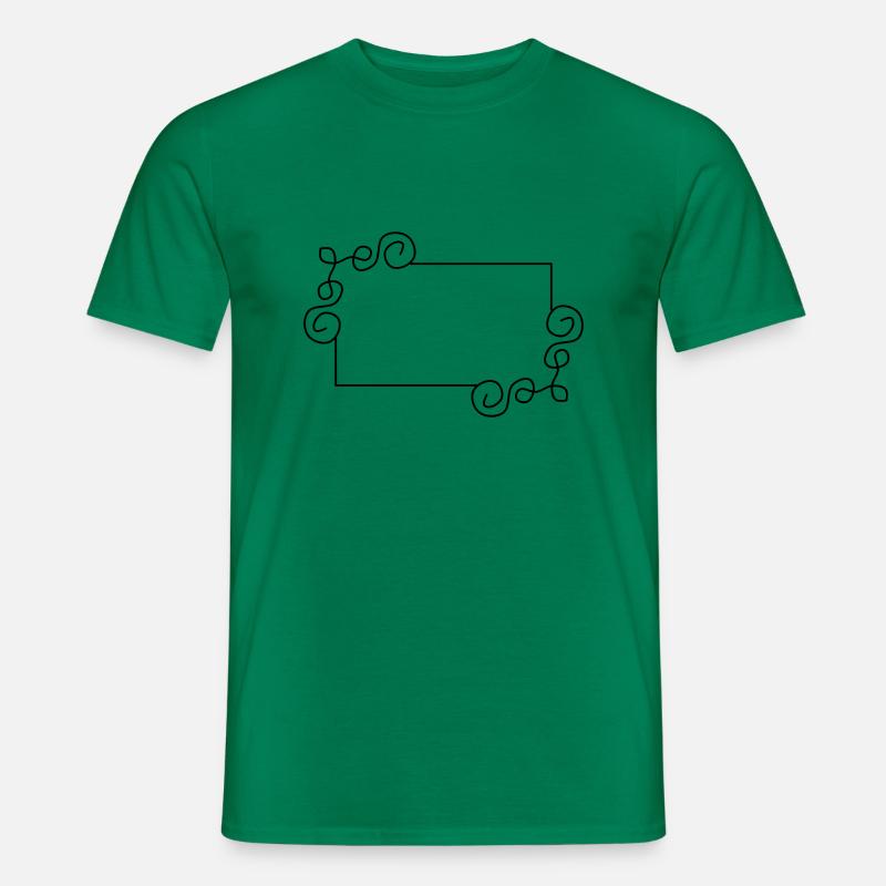 Rahmen mit Schnörkel Ornament Muster Dekoration - Männer T-Shirt - Kelly Green