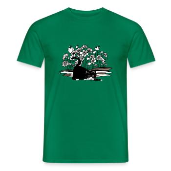 Cat - Men's T-Shirt - kelly green - Front - AI Model Male 178 dark (178cm)
