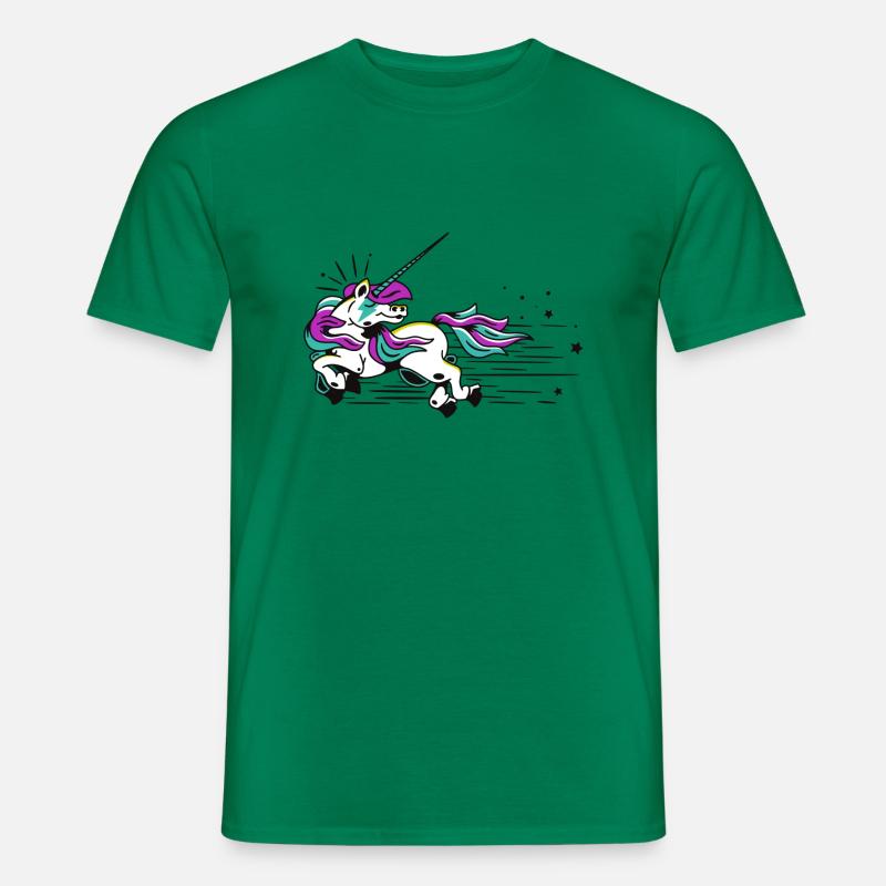 Fliegendes Einhorn - Männer T-Shirt - Kelly Green