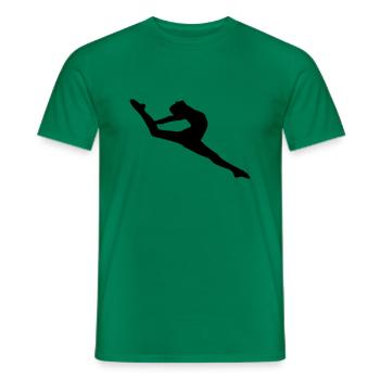Danseuse de ballet vecteur Silhouette - T-shirt homme - vert - Devant - AI Model Male 178 dark (178cm)