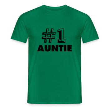 number one auntie - T-shirt homme - vert - Devant - AI Model Male 178 dark (178cm)