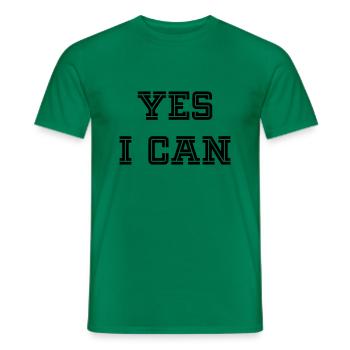 YES I CAN - Männer T-Shirt - Kelly Green - Vorne - AI Model Male 178 dark (178cm)