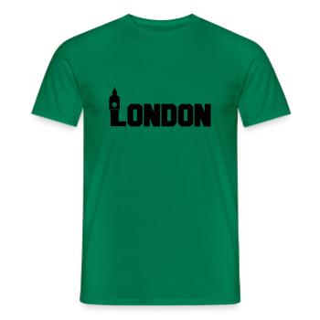 london - Männer T-Shirt - Kelly Green - Vorne - AI Model Male 178 dark (178cm)