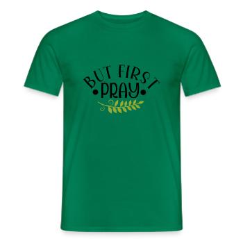 Mais priez d’abord - T-shirt homme - vert - Devant - AI Model Male 178 dark (178cm)