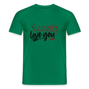 Je t’aime totalement - T-shirt homme - vert - Devant - AI Model Male 178 dark (178cm)